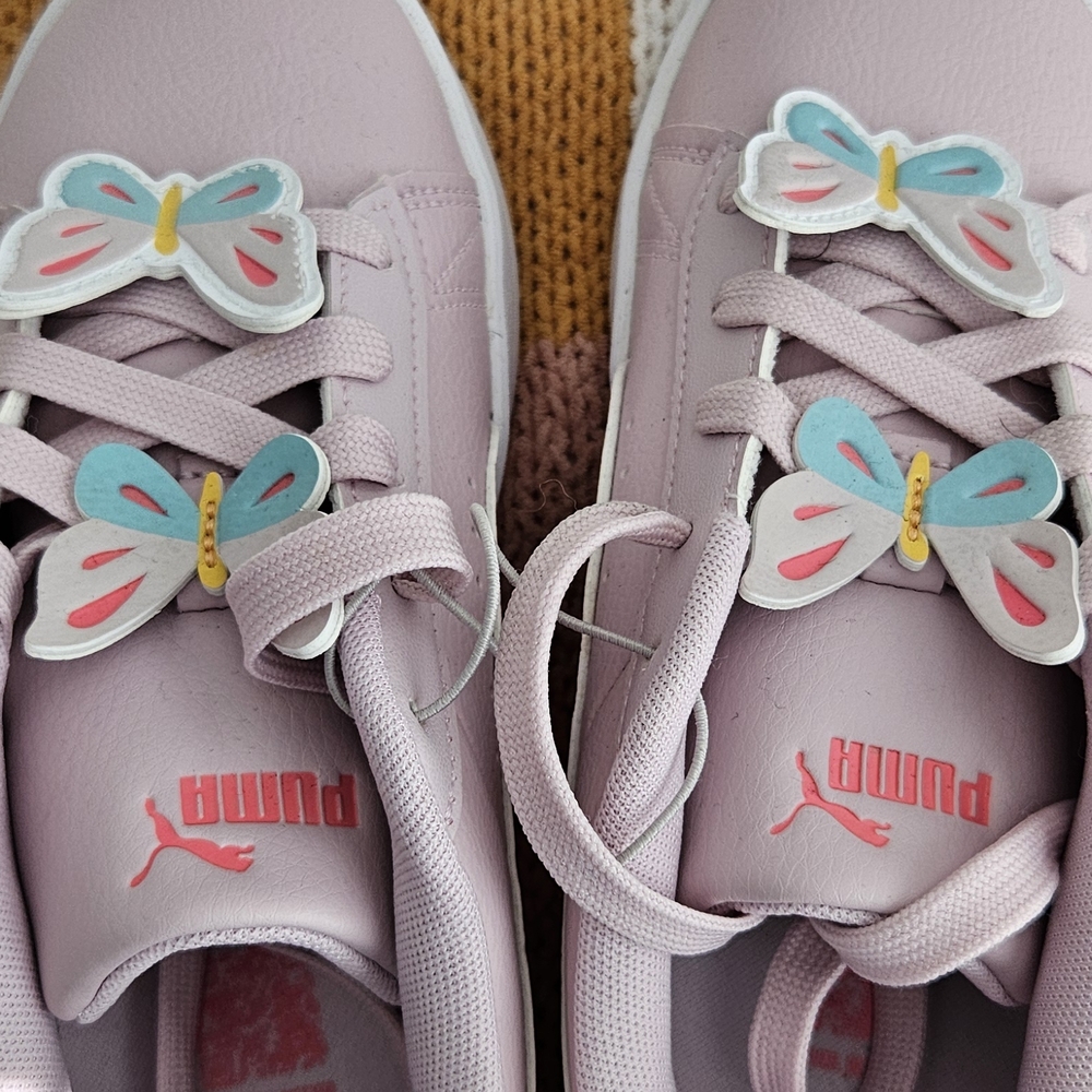 Puma Kids Pink Butterfly Sneakers - Picture 7 of 12